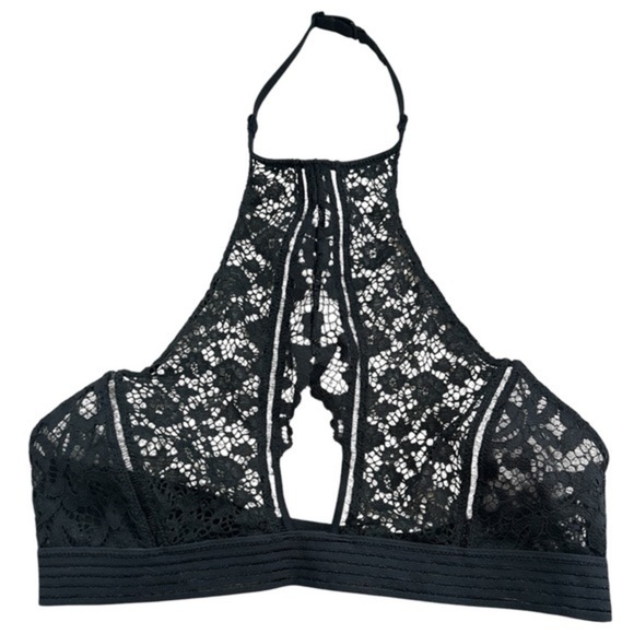 Victoria's Secret Other - Victorias Secret Very Sexy Bralette Black Lace Halter, Size S